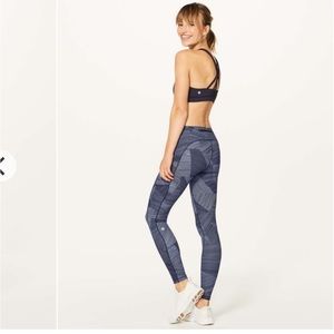 Lululemon Speed Up Tight Full-On Luxtreme 28” Midnight Navy Blue pattern size 6